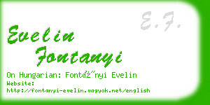 evelin fontanyi business card